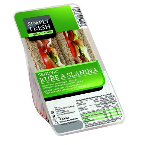 SENDVIČ KUŘE A SLANINA 168G