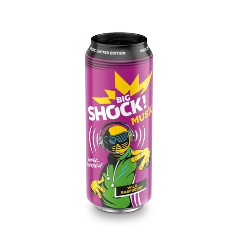 BIG SHOCK MUSIC WILD RASPBERY 500ML PL